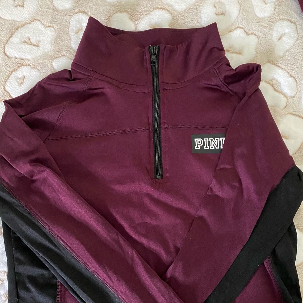 PINK half zip pull over